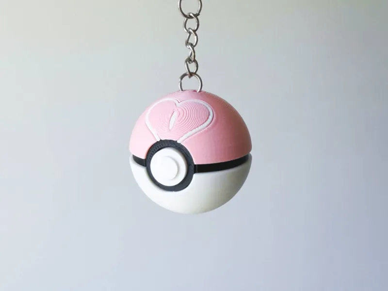 Love Pokeball clicker keychain, No AMS