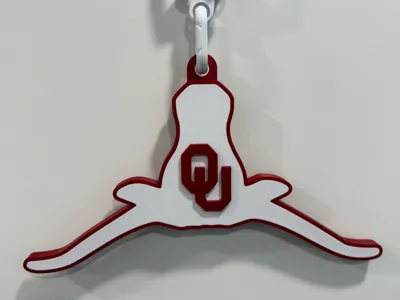 OU Horns Down Oversize Chain Logo