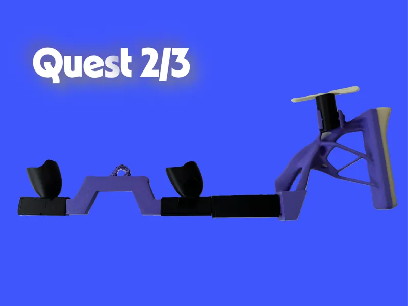 Simple VR gunstock for Quest 3/2