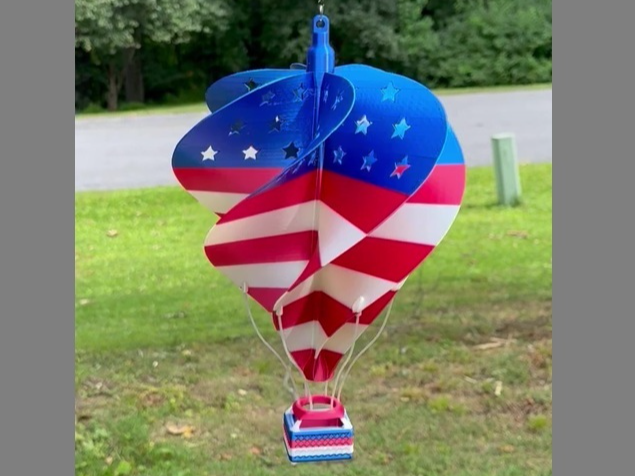 Star Spangled Balloon Wind Spinner