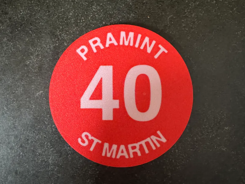 dessous de verre  Piste ski Saint Martin 