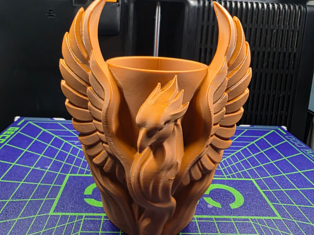 Winged Phoenix Vase