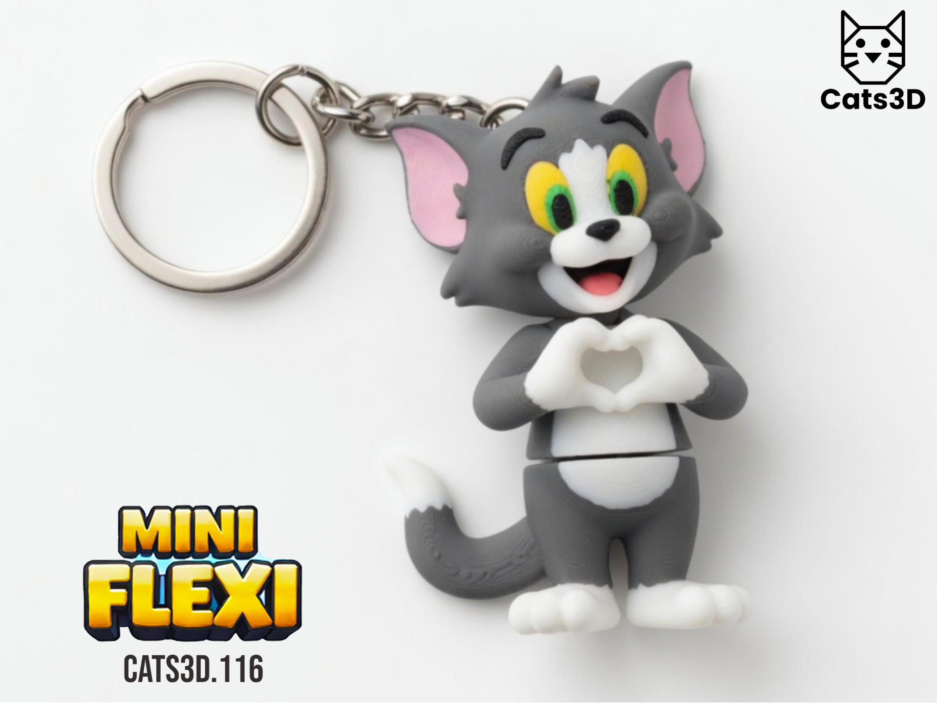 Tom (Tom & Jerry) - Mini Flexi Keychain