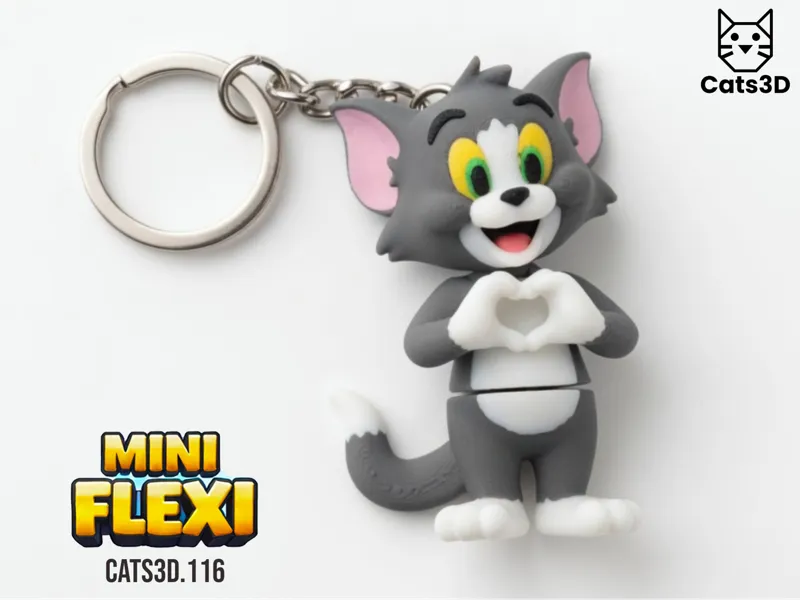 Tom (Tom & Jerry) - Mini Flexi Keychain