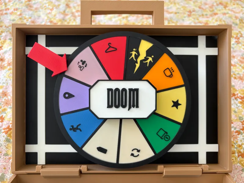Wheel of Doom with Colored Pieces