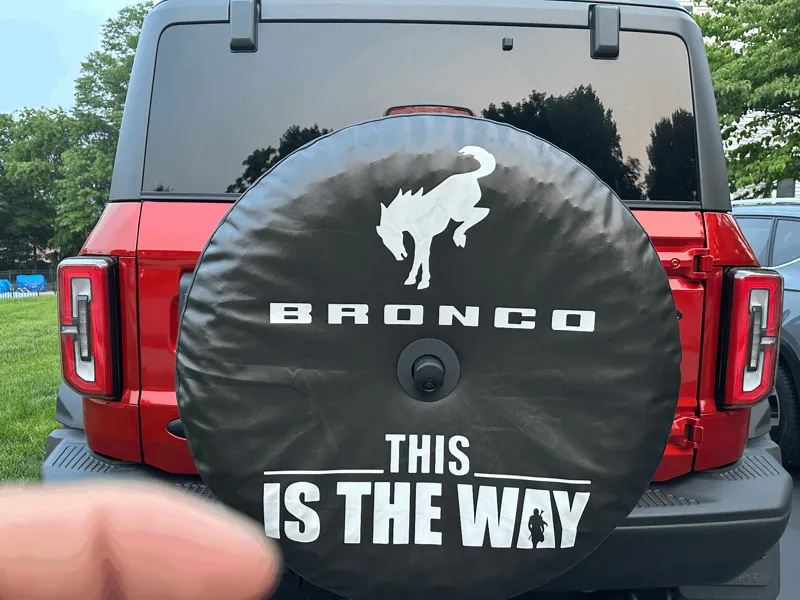 Bronco spare tire ring cover