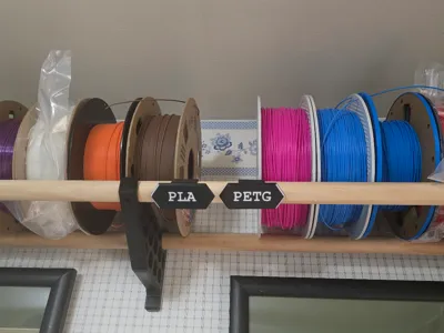 Filament tags for 1" Rod Based Shelves