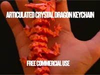 Porte-clés dragon de cristal articulé — photo 2