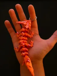 Porte-clés dragon de cristal articulé — photo 3