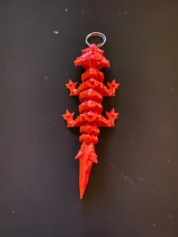 Porte-clés dragon de cristal articulé — photo 4