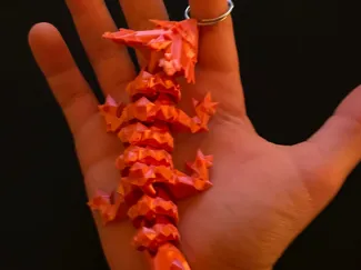 Articulated Crystal Dragon Keychain