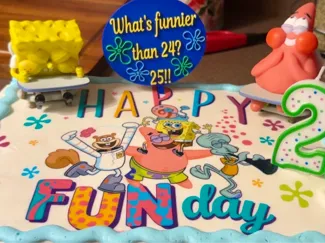What's funnier than 24? 25 cake topper