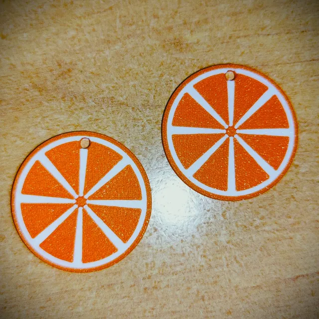 ORANGE EARRINGS / PENDIENTES DE NARANJA (AMS)