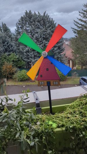 Moulin à vent jardin ou balconnière