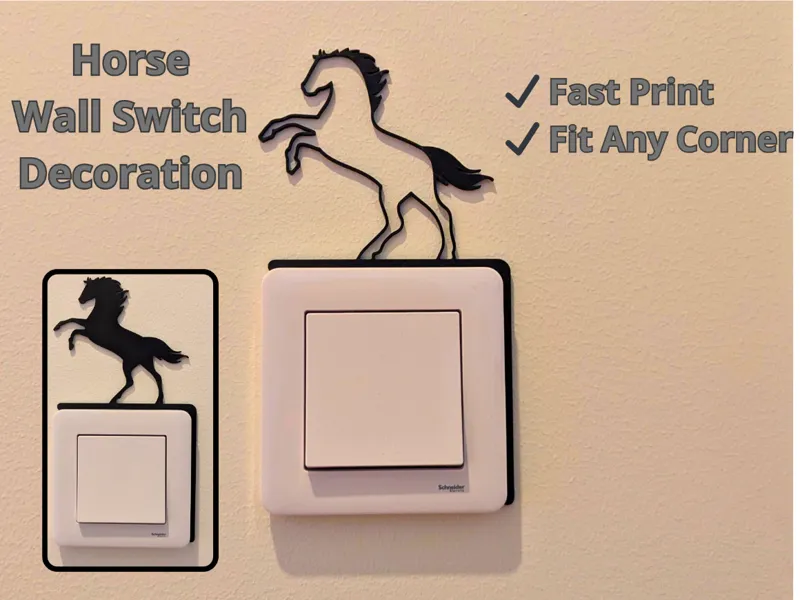 Horse Decoration For Wall Switch / Door Corner