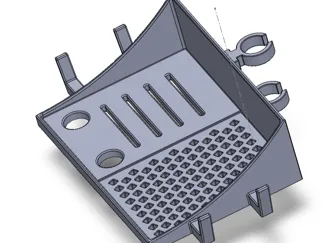 Shower shelf with 22mm rod
