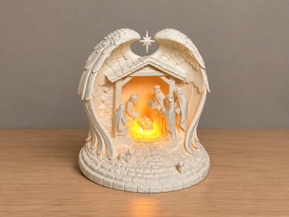 Nativity Scene – Illuminated Christmas Decoration - Free 3D Print Model ...