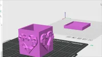 Boîte cadeau à cœurs low poly — photo 3