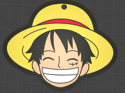 Luffy Head Keychain