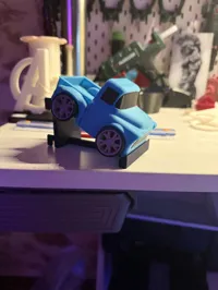 Tooned chevy truck and cybertruck