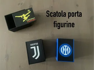 Scatola porta figurine calciatori 