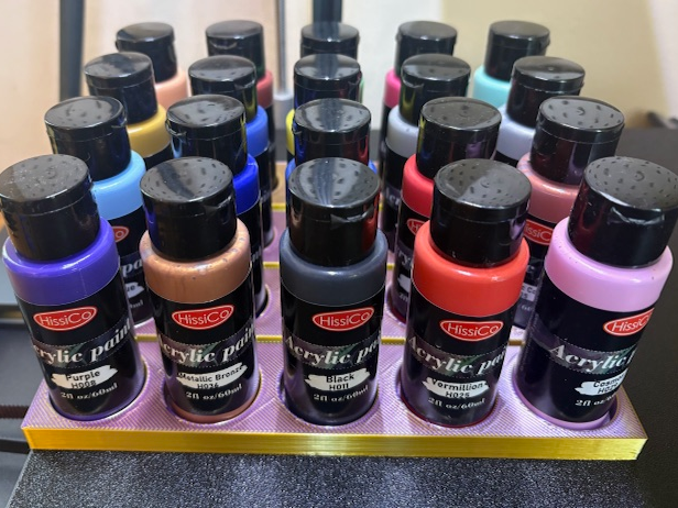 Paint Bottle Organizer –20-Slot 2oz No-Support