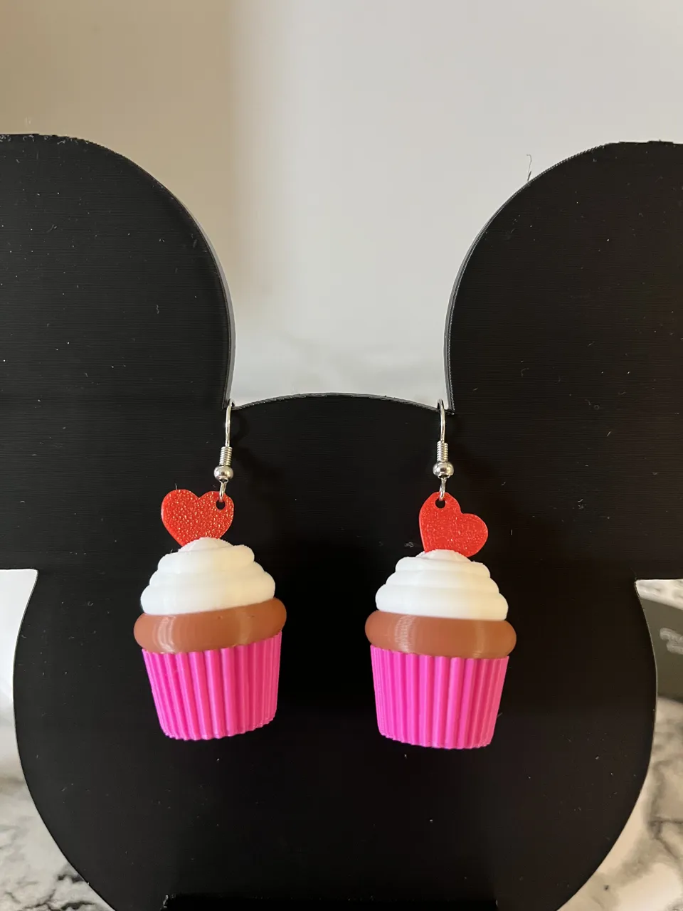 cupcake earrings view 2