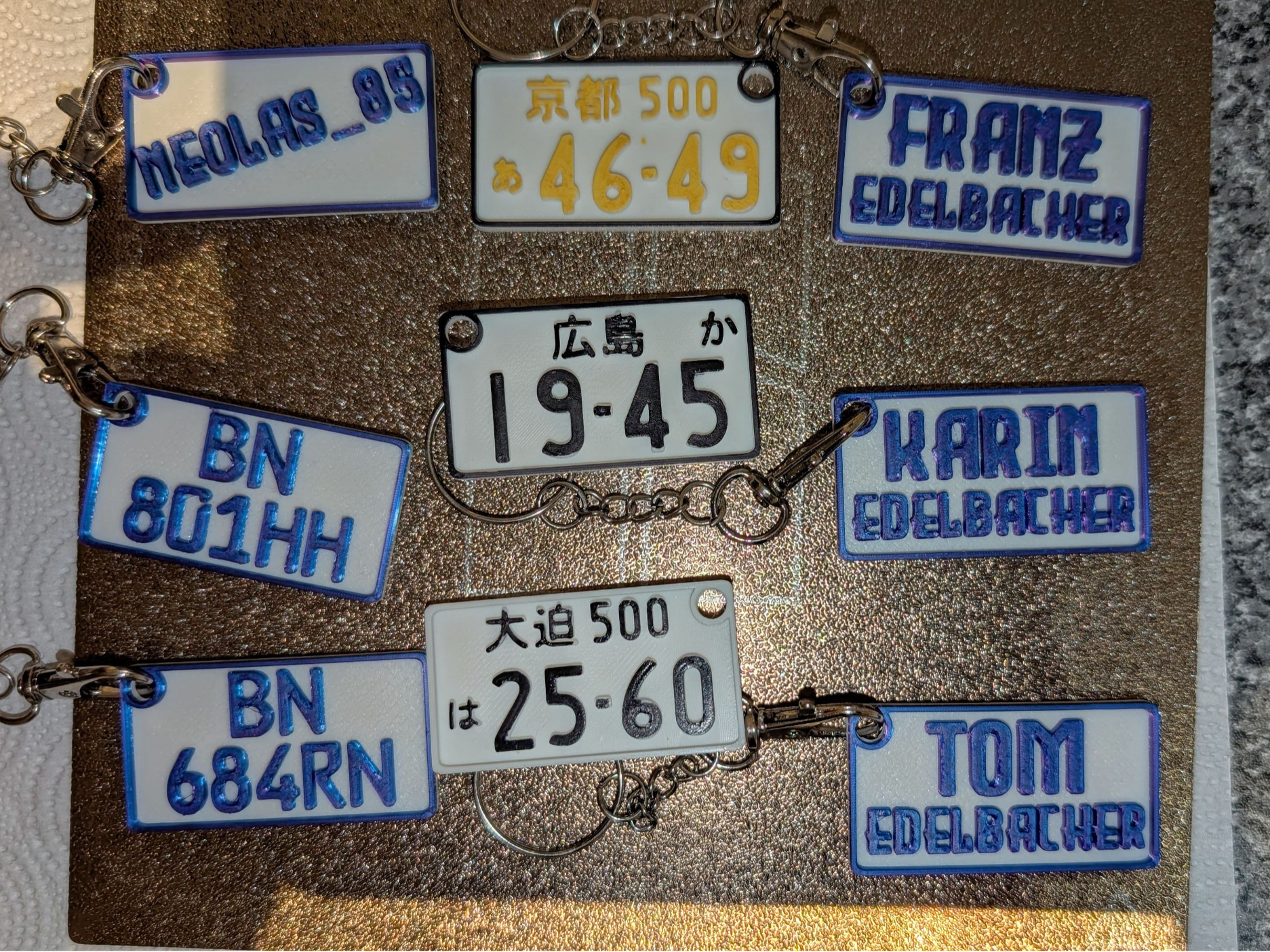 Japanese Licenseplate Keychain
