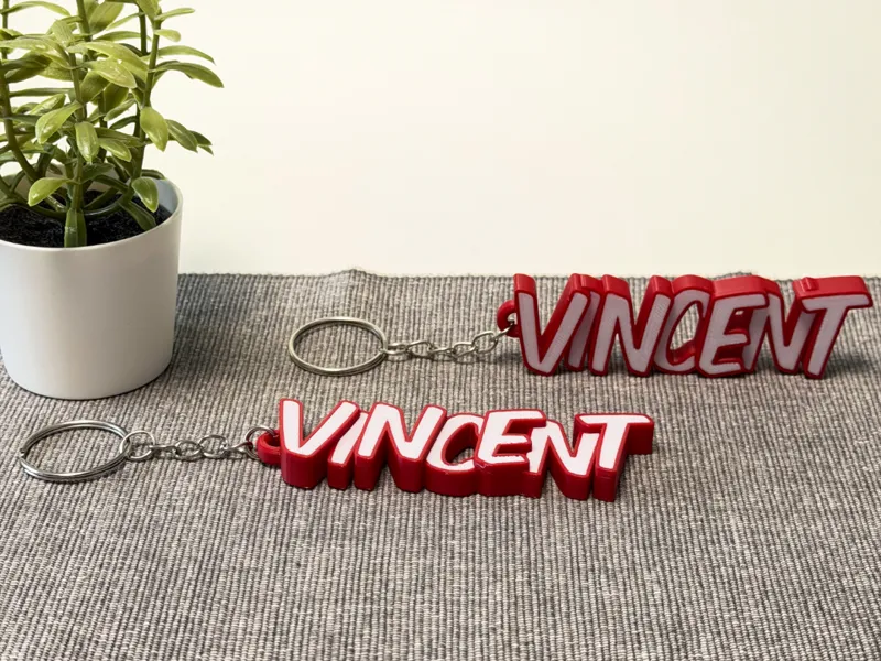 Schöner Schlüsselanhänger mit dem Namen Vincent