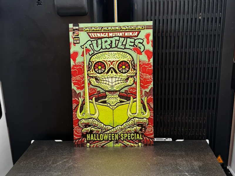 TMNT Dia De Los Muertos Comic Raphael Canvas 