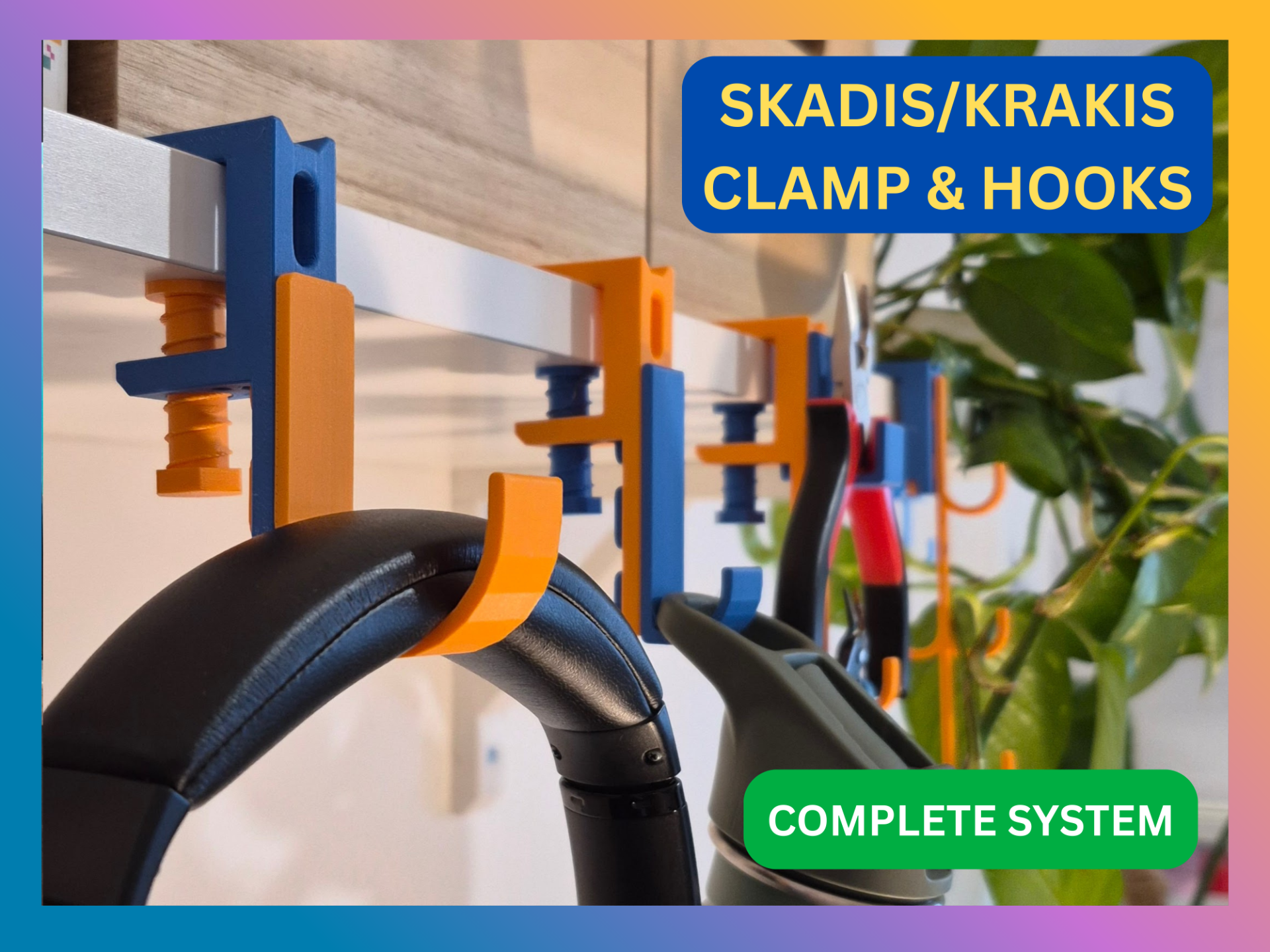 IKEA SKADIS - Shelf Clamp & Hook System