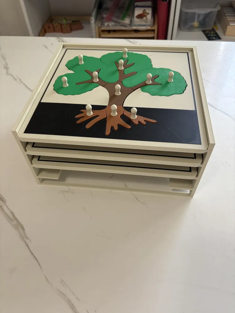 Montessori Botany Puzzle Cabinet - Free 3D Print Model - MakerWorld
