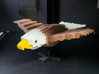 Buildable Bald Eagle – Stackable Mini Brick Bird