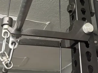 Lat pulldown bar storage hook 3x3 rack w/1" hole