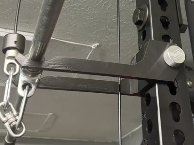 Lat pulldown bar storage hook 3x3 rack w/1" hole
