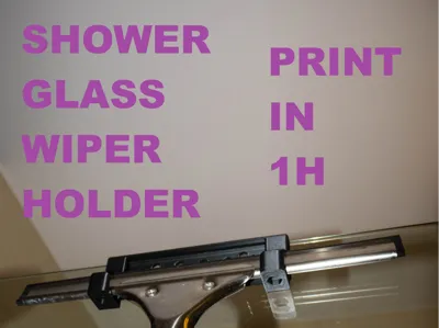 Bathroom Shower Glass Wiper Squeegee Hook holder