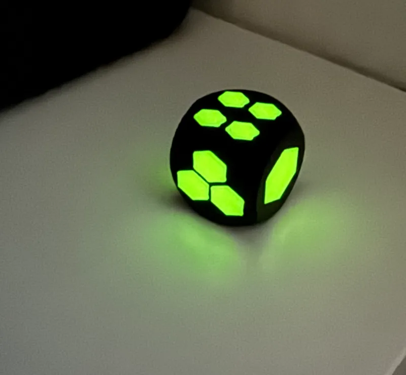 glowing dice