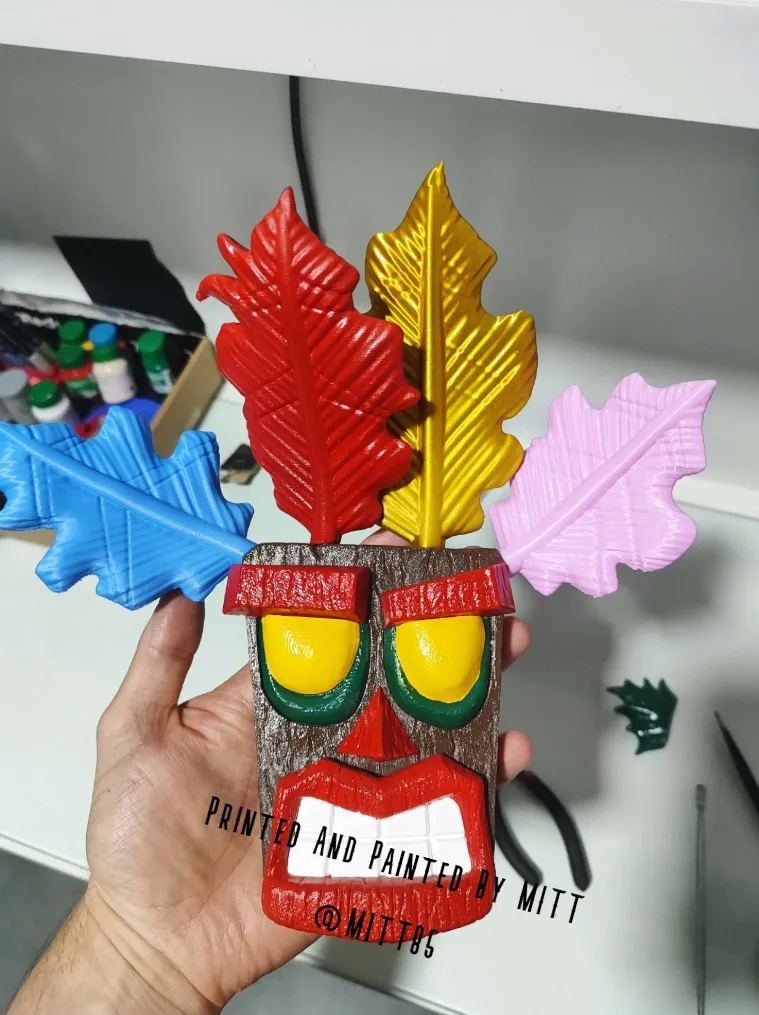 Crash Bandicoot Aku Aku Mask (AMS Ready 10 Parts) view 2