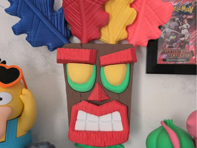 Crash Bandicoot Aku Aku Mask (AMS Ready 10 Parts)
