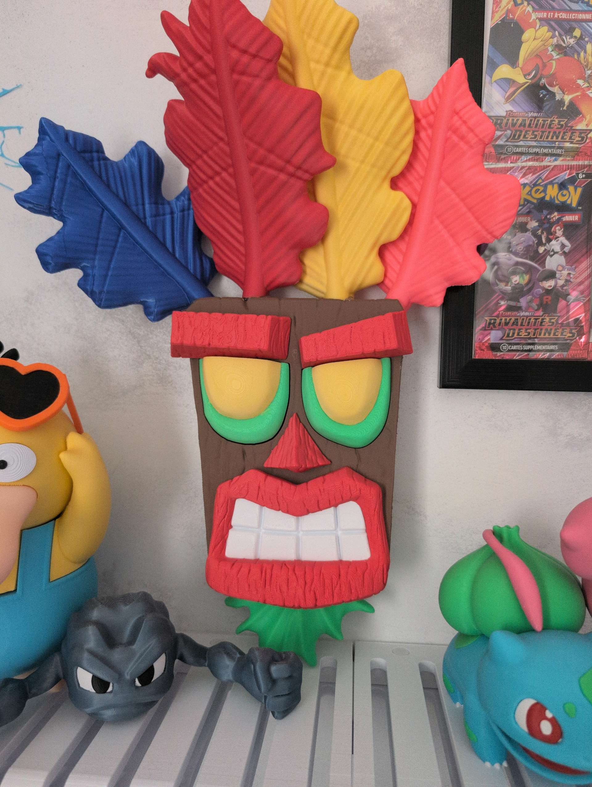 Crash Bandicoot Aku Aku Mask (AMS Ready 10 Parts) - Free 3D Print