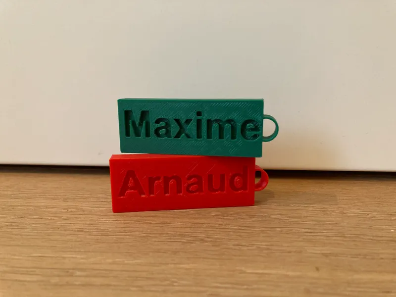 Customisable nametag keychain