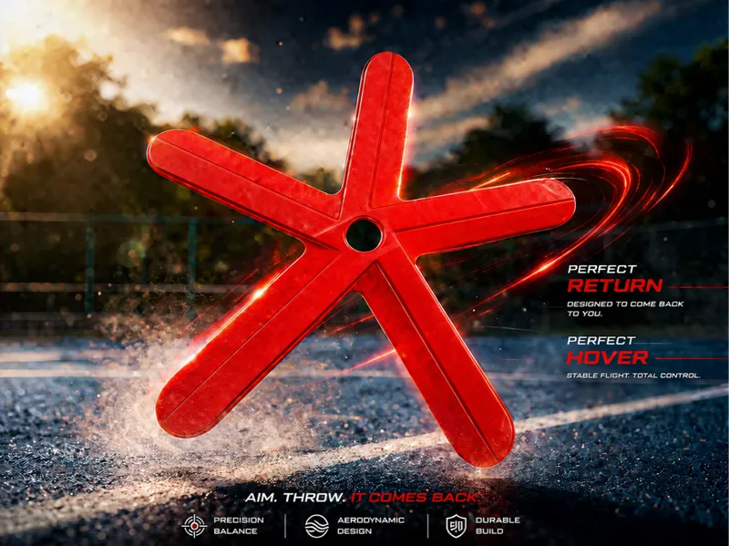 Dot Hover | 5-Blade Returning Boomerang