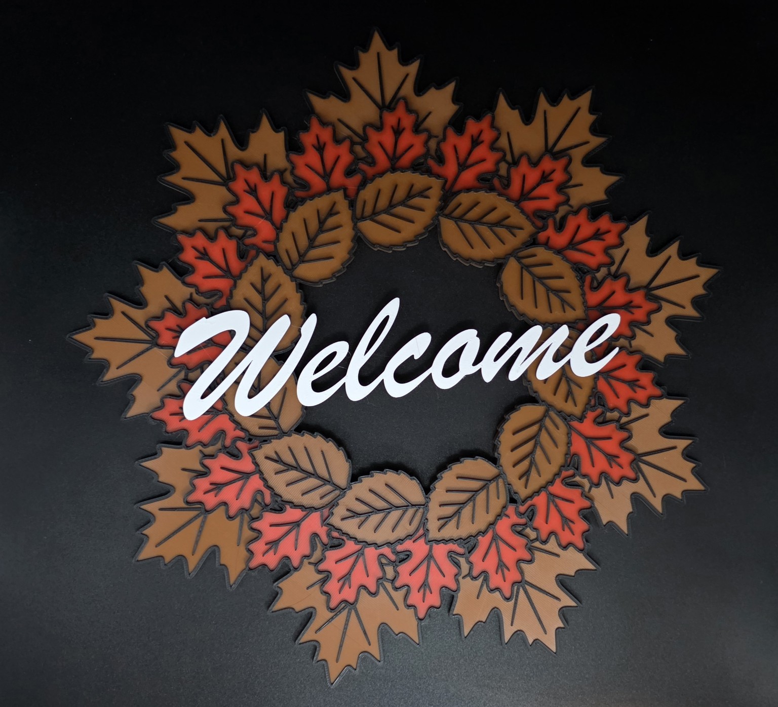 Autumn Door Wreath – Welcome / Willkommen - 1