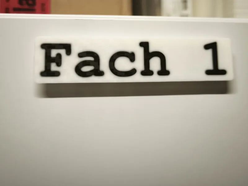 Magnetschild rechteckig lang mit/ohne Beschriftung
