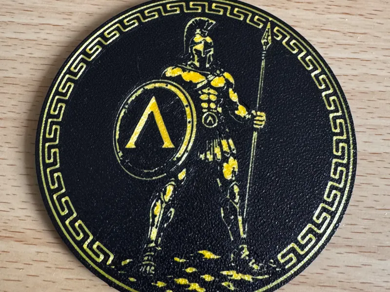 Spartan Warrior Shield Coaster