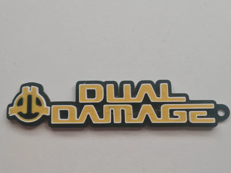 dual damage keychain