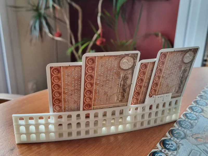 Card holder, train bridge