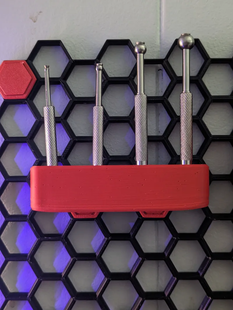 Hole Gauge Holder for Honeycomb Storage Wall System