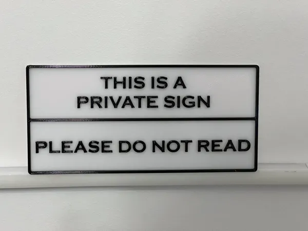 Pancarte humoristique Privé