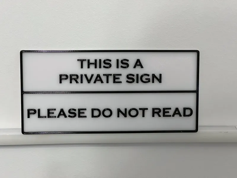 Private sign